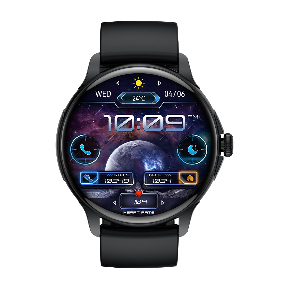 COLMI V72 nutikell, elegantne AMOLED-ekraan, fitnessi jälgimine, IP68 veekindel, must esikülg